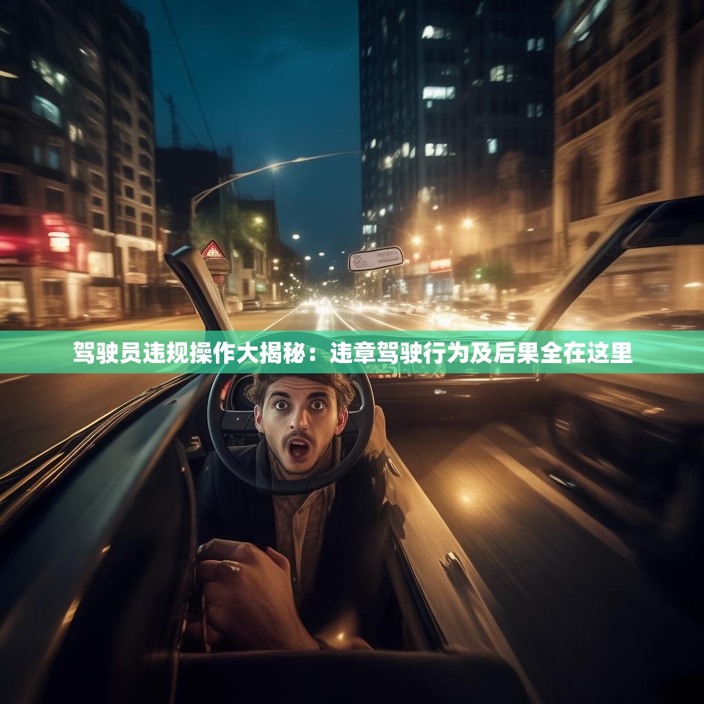 驾驶员违规操作大揭秘：违章驾驶行为及后果全在这里