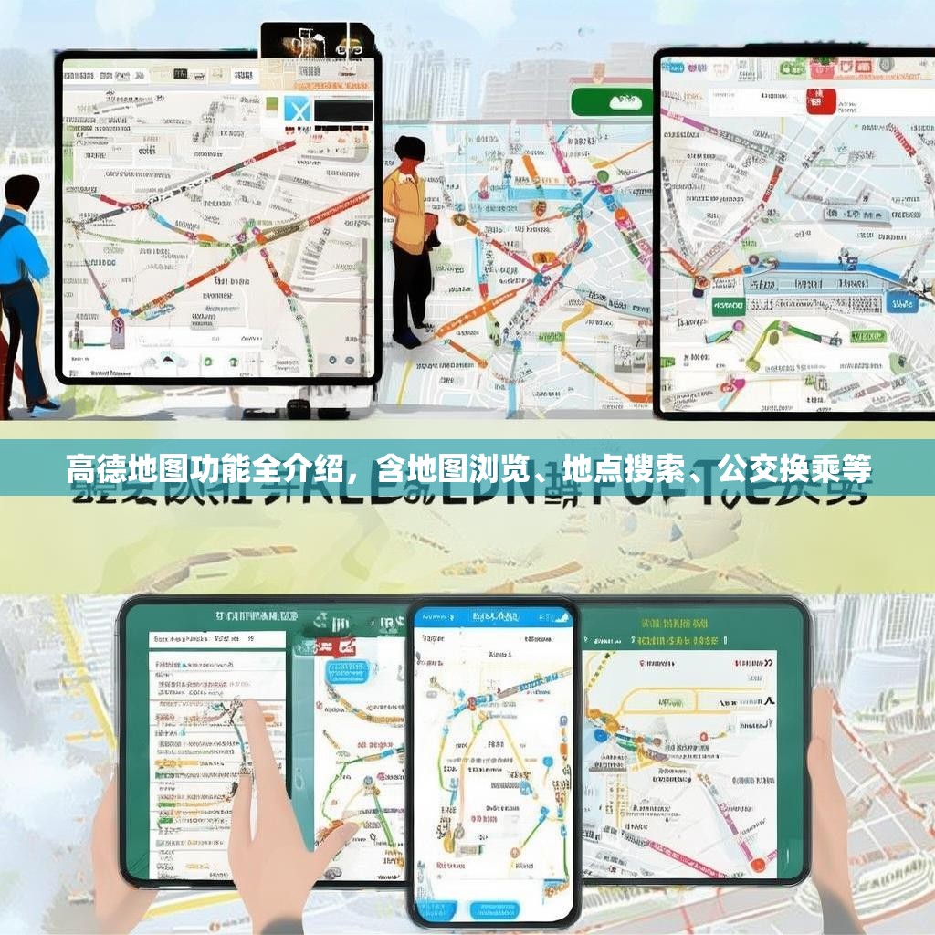 高德地图功能全介绍，含地图浏览、地点搜索、公交换乘等