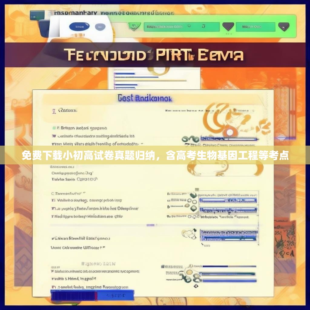 免费下载小初高试卷真题归纳，含高考生物基因工程等考点
