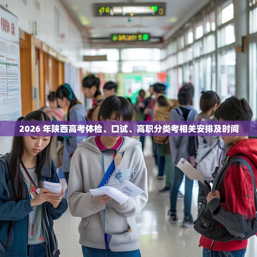 2026 年陕西高考体检、口试、高职分类考相关安排及时间