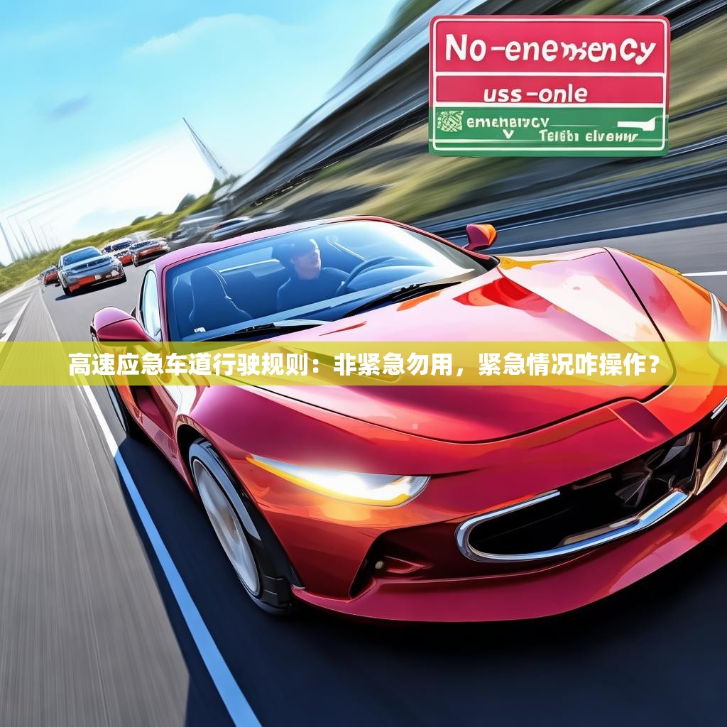 高速应急车道行驶规则：非紧急勿用，紧急情况咋操作？