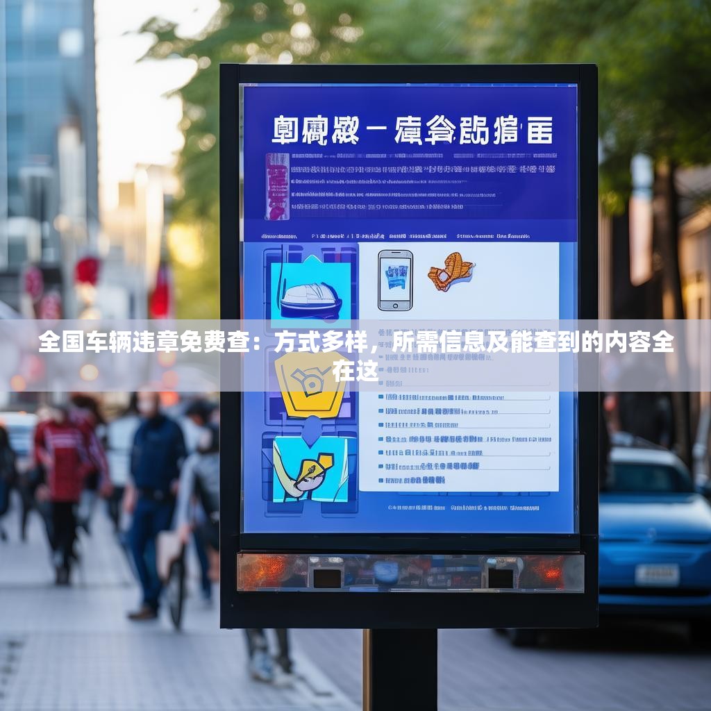 全国车辆违章免费查：方式多样，所需信息及能查到的内容全在这