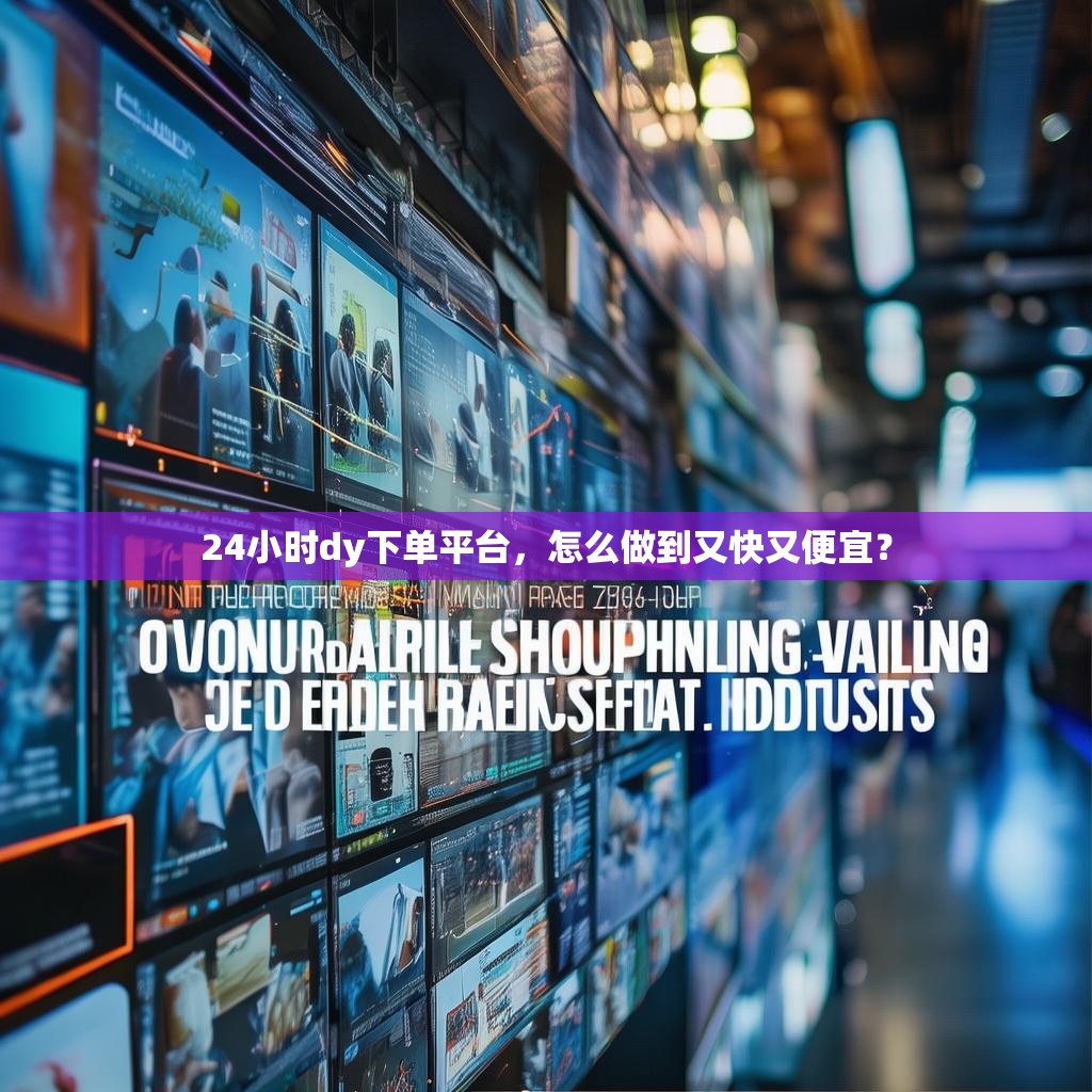 24小时dy下单平台，怎么做到又快又便宜？