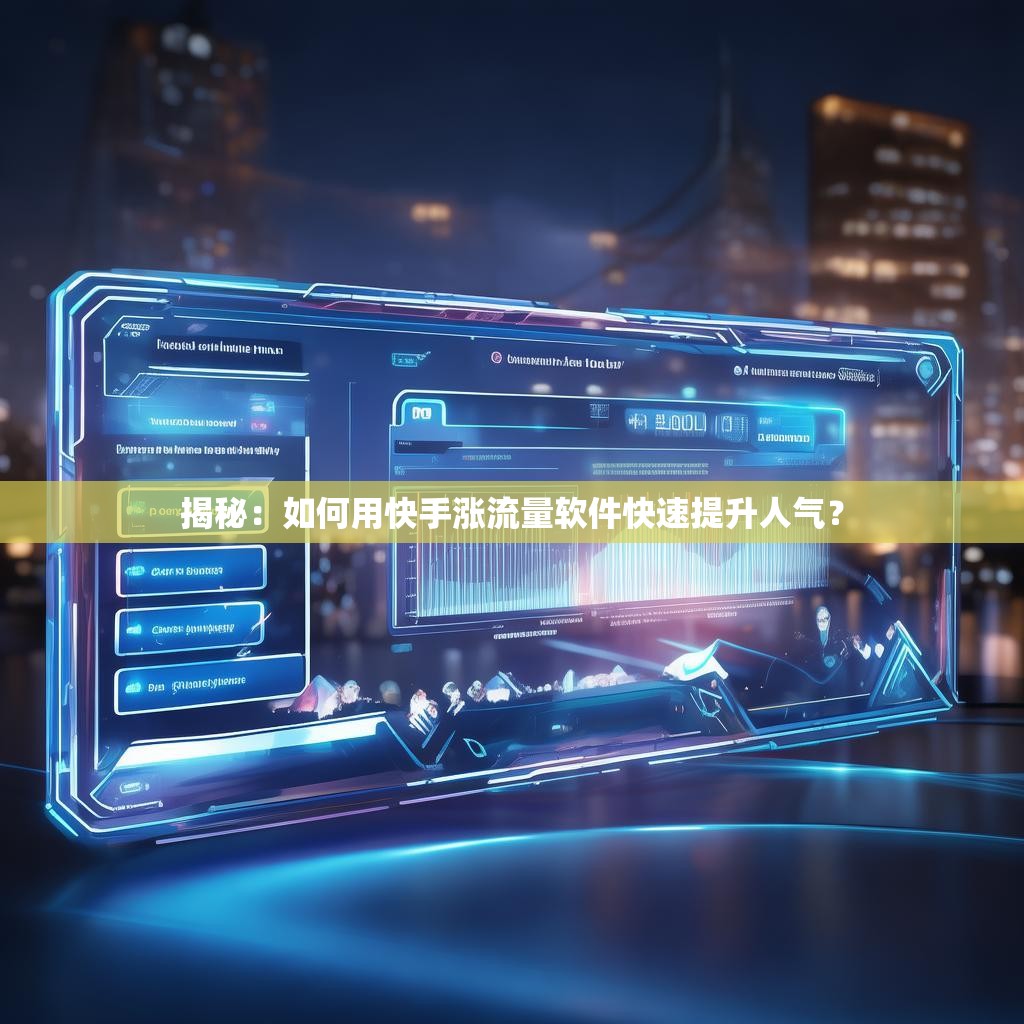 揭秘：如何用快手涨流量软件快速提升人气？
