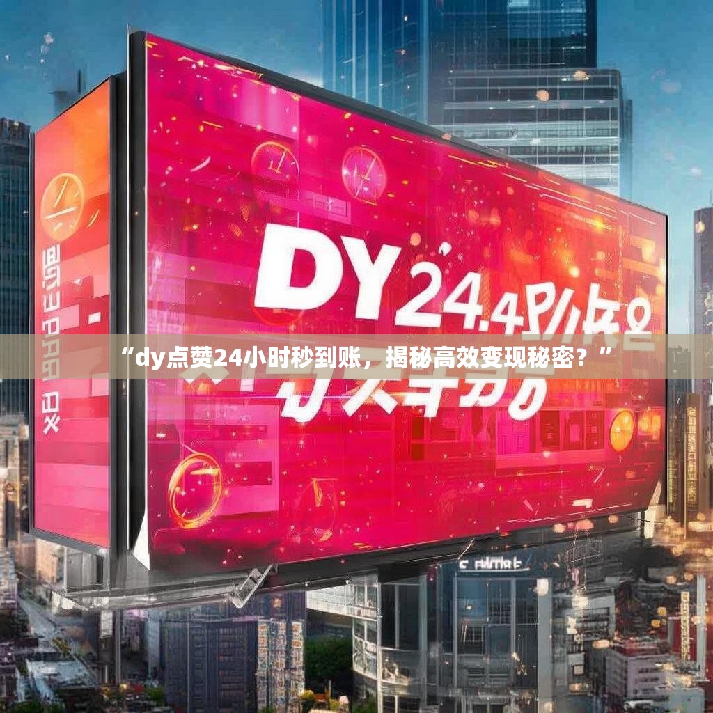 “dy点赞24小时秒到账，揭秘高效变现秘密？”