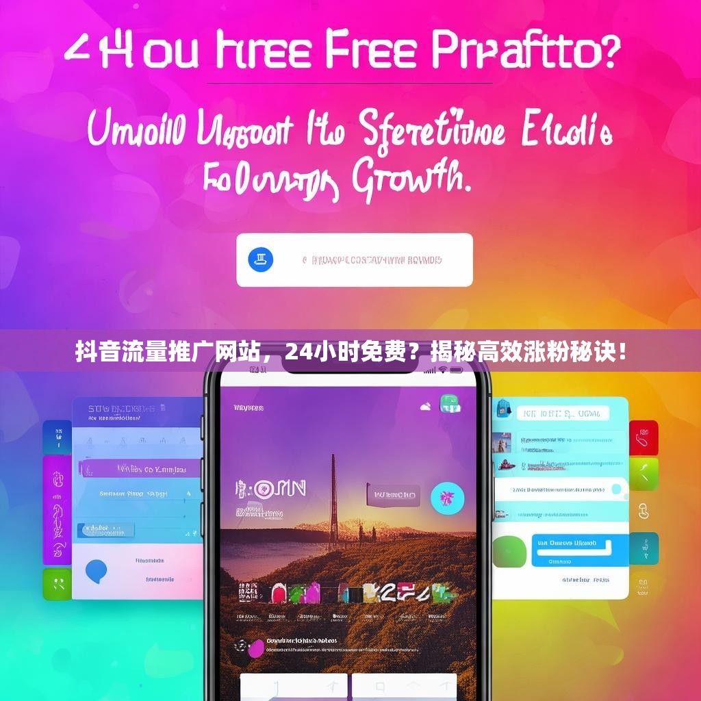 抖音流量推广网站,24小时免费?揭秘高效涨粉秘诀!